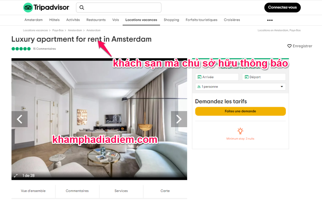 lừa đảo qua Airbnb qua tripadvisor